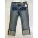 Akademiks AKDMKS Womens sz 27 cuffed royal capri Jeans Embellished sequins