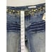 Akademiks AKDMKS Womens sz 27 cuffed royal capri Jeans Embellished sequins
