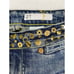 Akademiks AKDMKS Womens sz 27 cuffed royal capri Jeans Embellished sequins