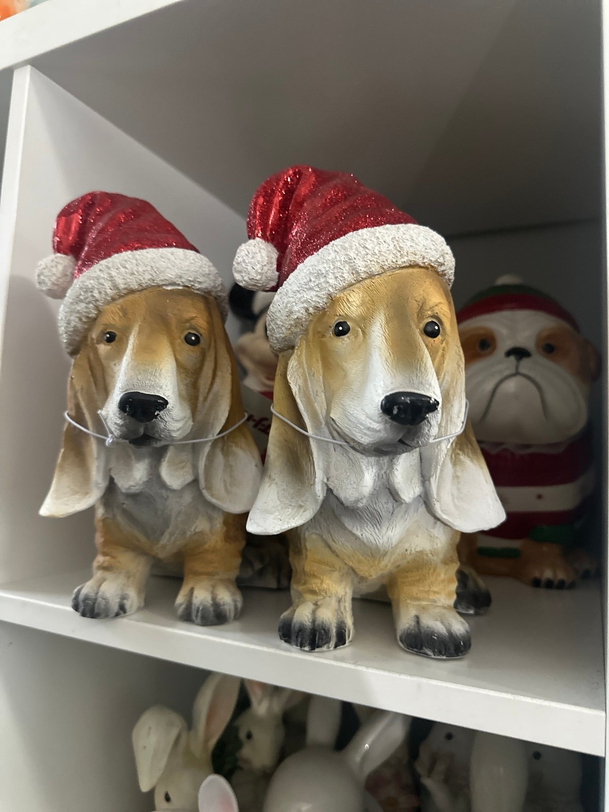 Christmas santa hat Dachshund decor set