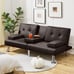 Brown Leather Futon Couch