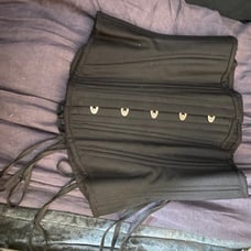 Black cashmew corset 24 inch tight lacing