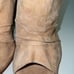 42 Gold Tan Loyalty Suede Open Toe Block Heel Booties Size 10