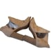 42 Gold Tan Loyalty Suede Open Toe Block Heel Booties Size 10