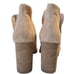 42 Gold Tan Loyalty Suede Open Toe Block Heel Booties Size 10