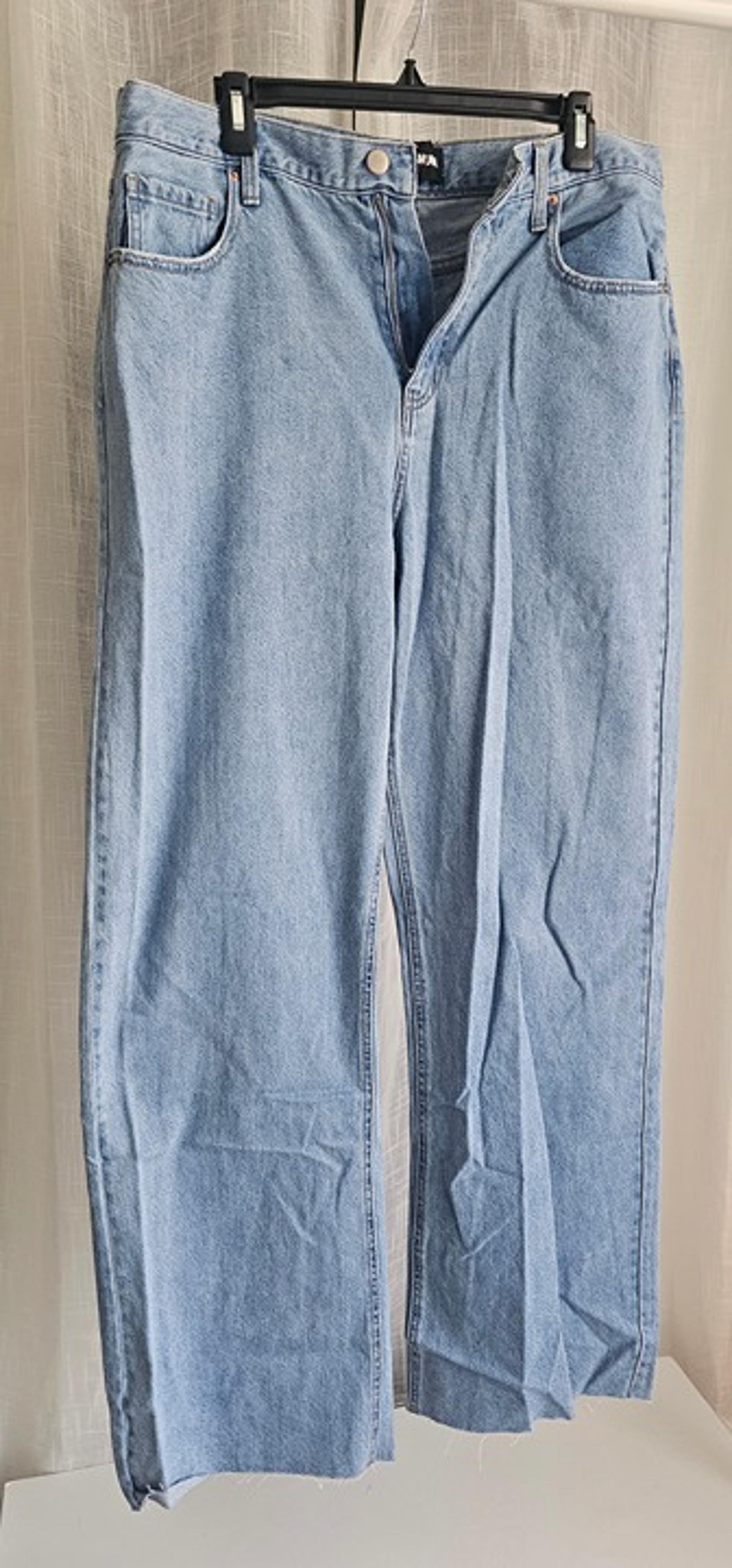 Fashion Nova Winona 90' Wide Leg Jeans Light Wash Size 15 NWT