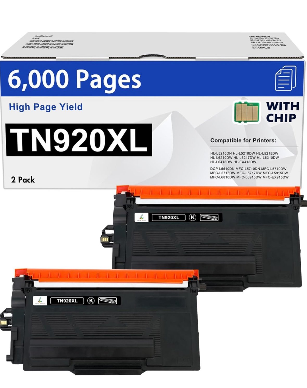 TN920XL TN920 Toner Cartridge Black HL-L6210DW: with Chip Compatible for Brother