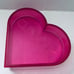 Vintage Acrylic Clinique Pink Heart Makeup Storage Case