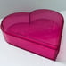 Vintage Acrylic Clinique Pink Heart Makeup Storage Case