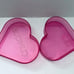 Vintage Acrylic Clinique Pink Heart Makeup Storage Case