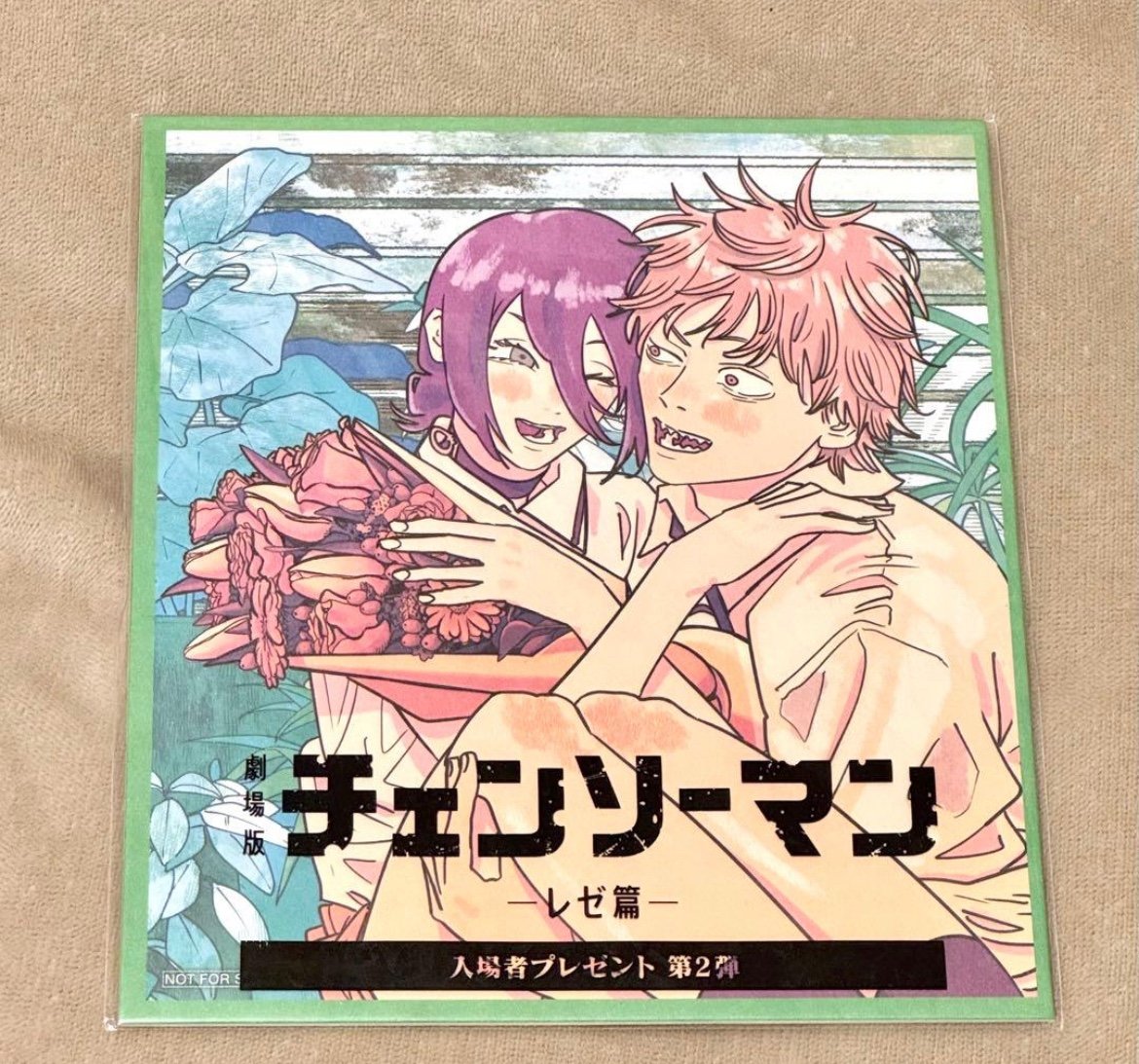 Chainsaw Man movie bonus reze denji shikishi colored paper on hold