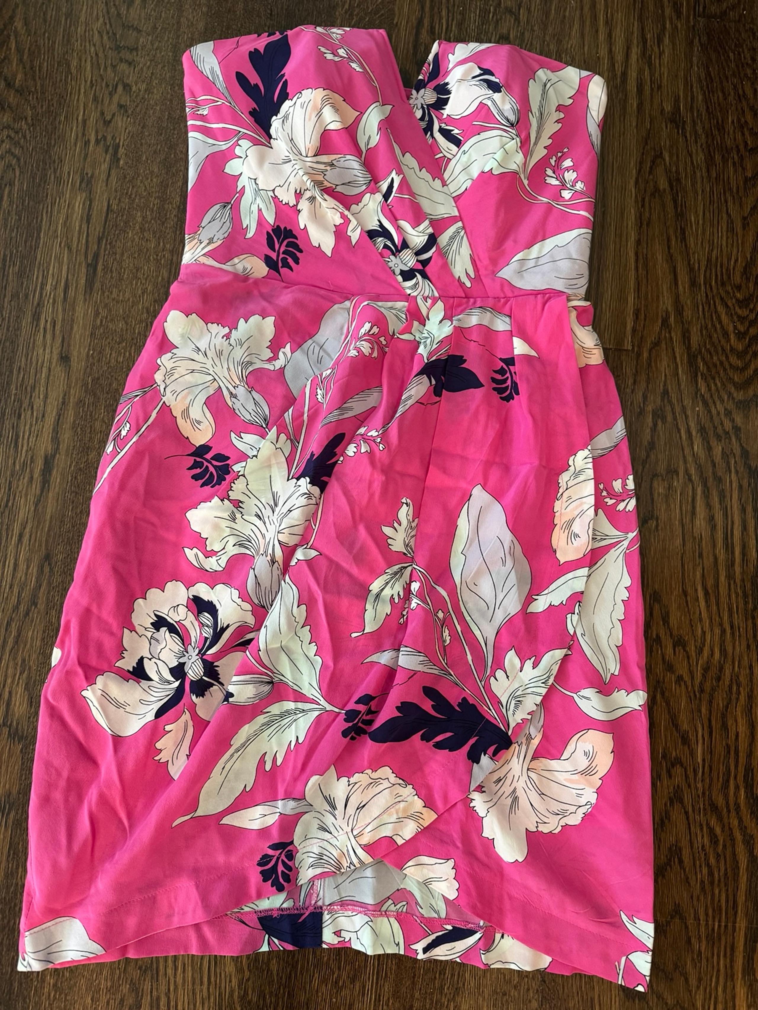 Yumi Kim Elanor Silk Sweetheart Mini Wrap Dress S