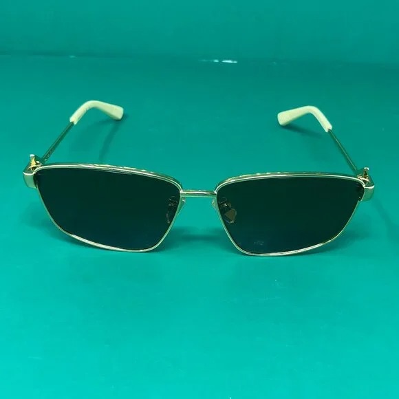 Bottega Veneta | Gold Turn Square Sunglasses