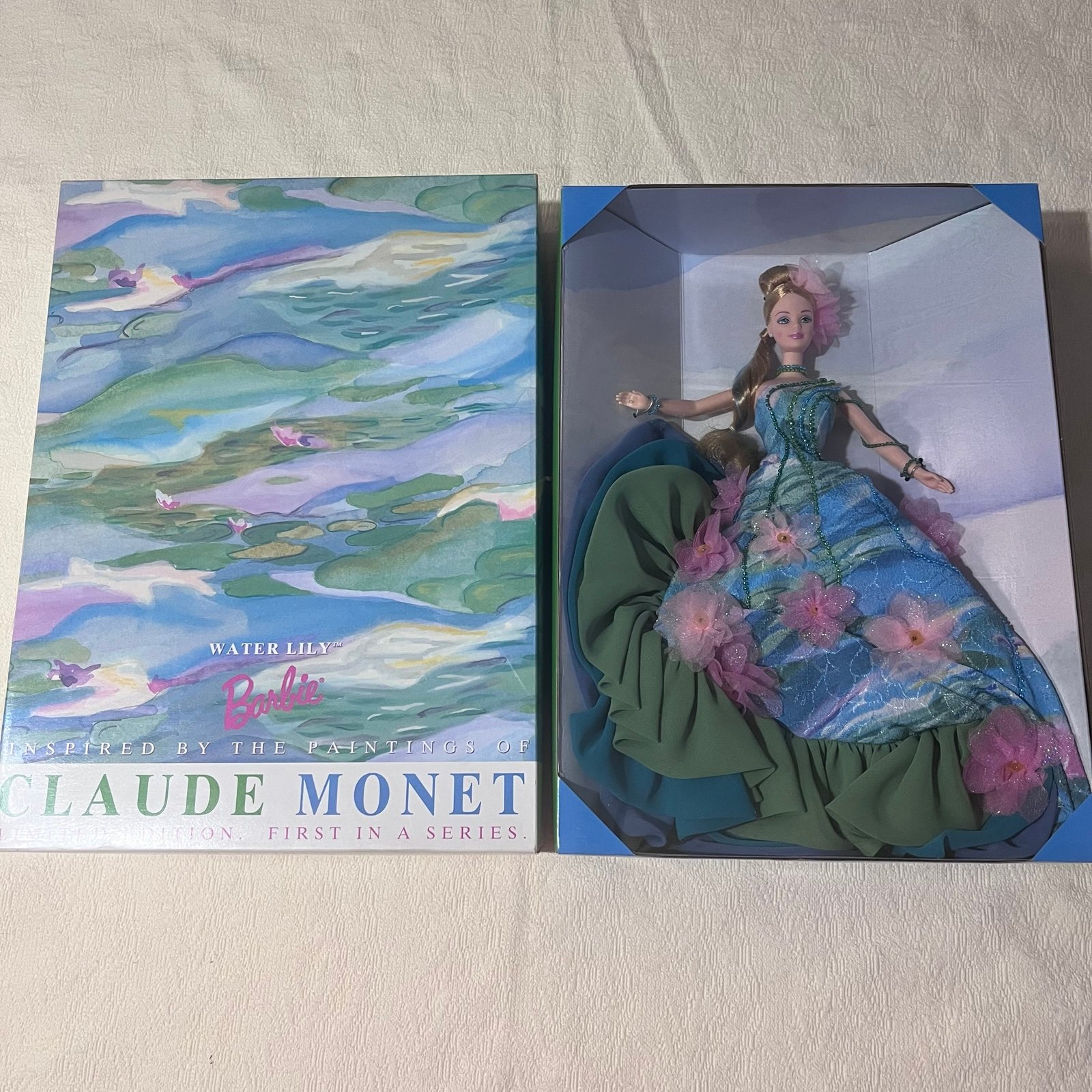 Water Lily Claude Monet Barbie Doll 17783 Limited Edition 1997 1st In Series