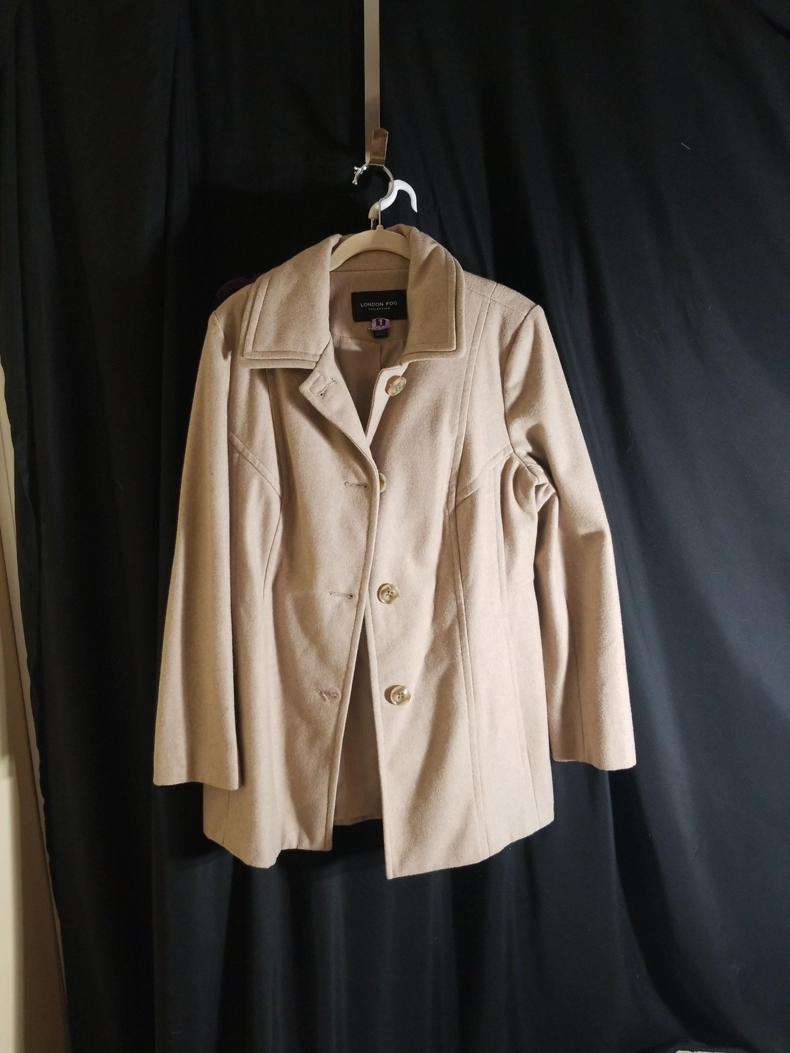 London Fog Womens size M Wool Pea Coat EUC