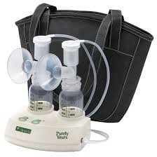New with black travel bag AMEDA PURELY YOURS BREAST PUMP WITH CARRYALL AND AC AD