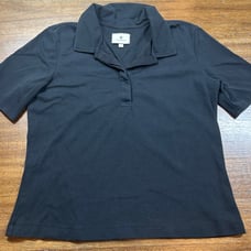 Tuckernuck Women’s Size M Black Adler Interlock Polo