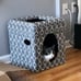 Geometric Grey, Curious Cube Cat Condo for Cat