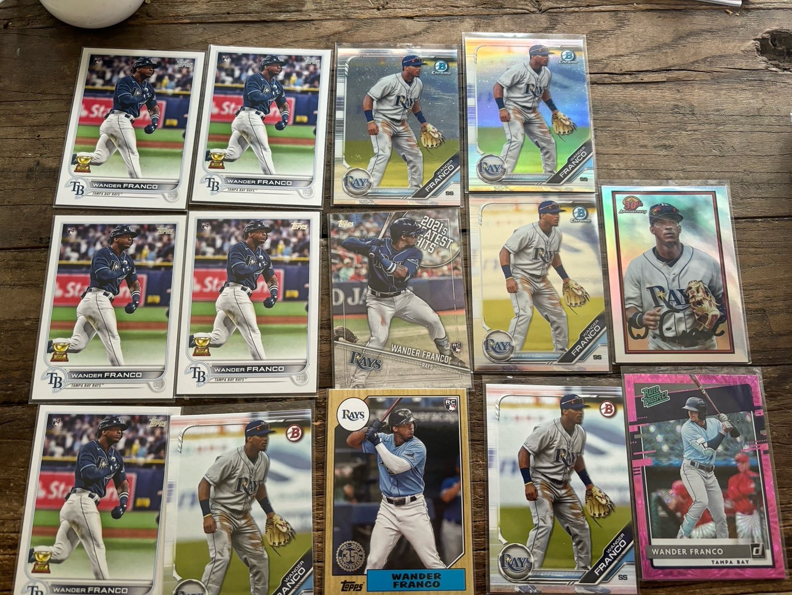 Wander Franco 15 card rookie lot