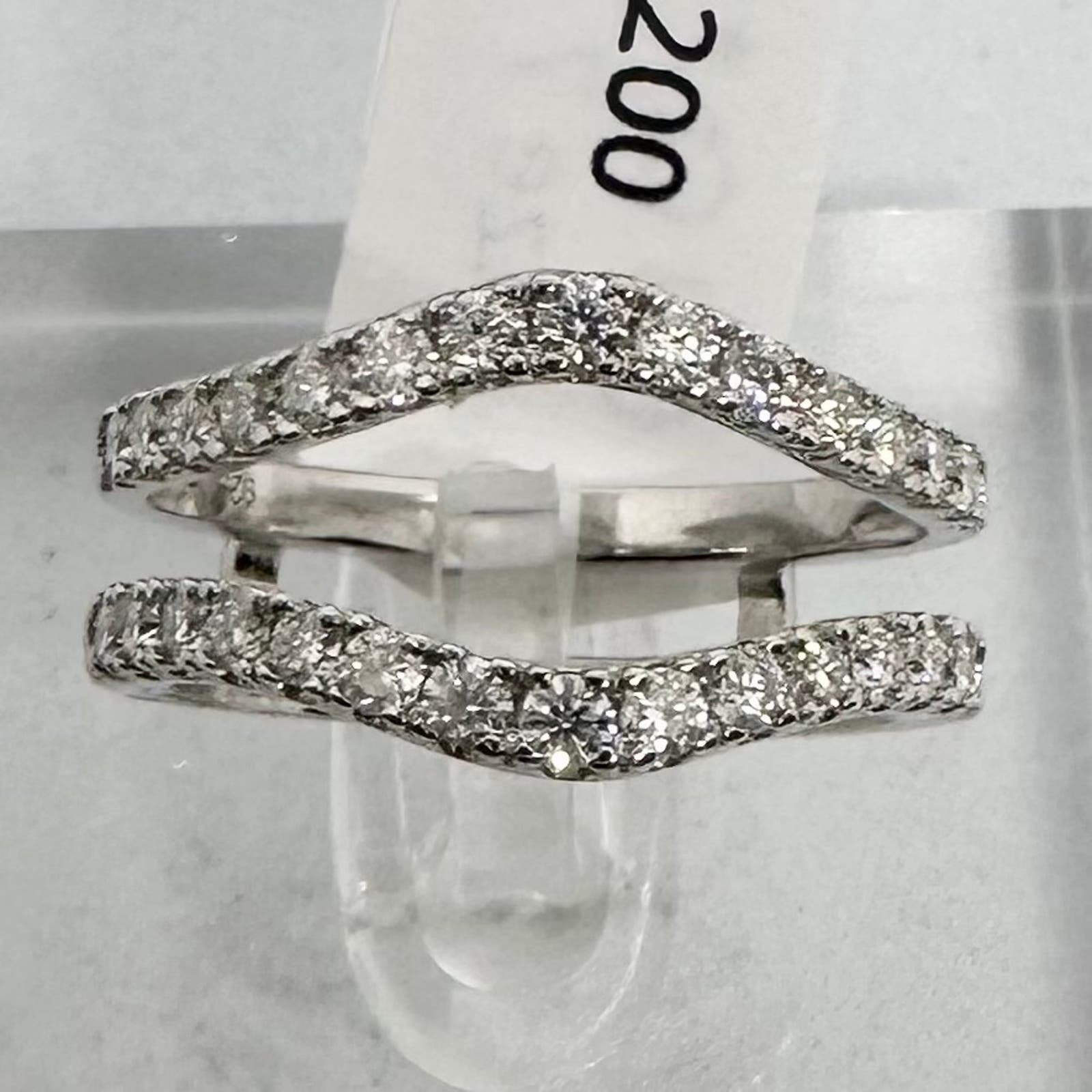 Moissanite Diamond Enhancer Ring Guard Wedding Band Anniversary 925 18k Size 6.5