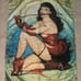 Bettie Page pinup Tapestry 40 x 30 good condition