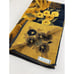 Vintage Bath Towel Set Fieldcrest Black Gold Floral Flowers Rare Wash Cloth Body
