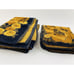 Vintage Bath Towel Set Fieldcrest Black Gold Floral Flowers Rare Wash Cloth Body