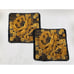 Vintage Bath Towel Set Fieldcrest Black Gold Floral Flowers Rare Wash Cloth Body
