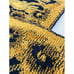 Vintage Bath Towel Set Fieldcrest Black Gold Floral Flowers Rare Wash Cloth Body