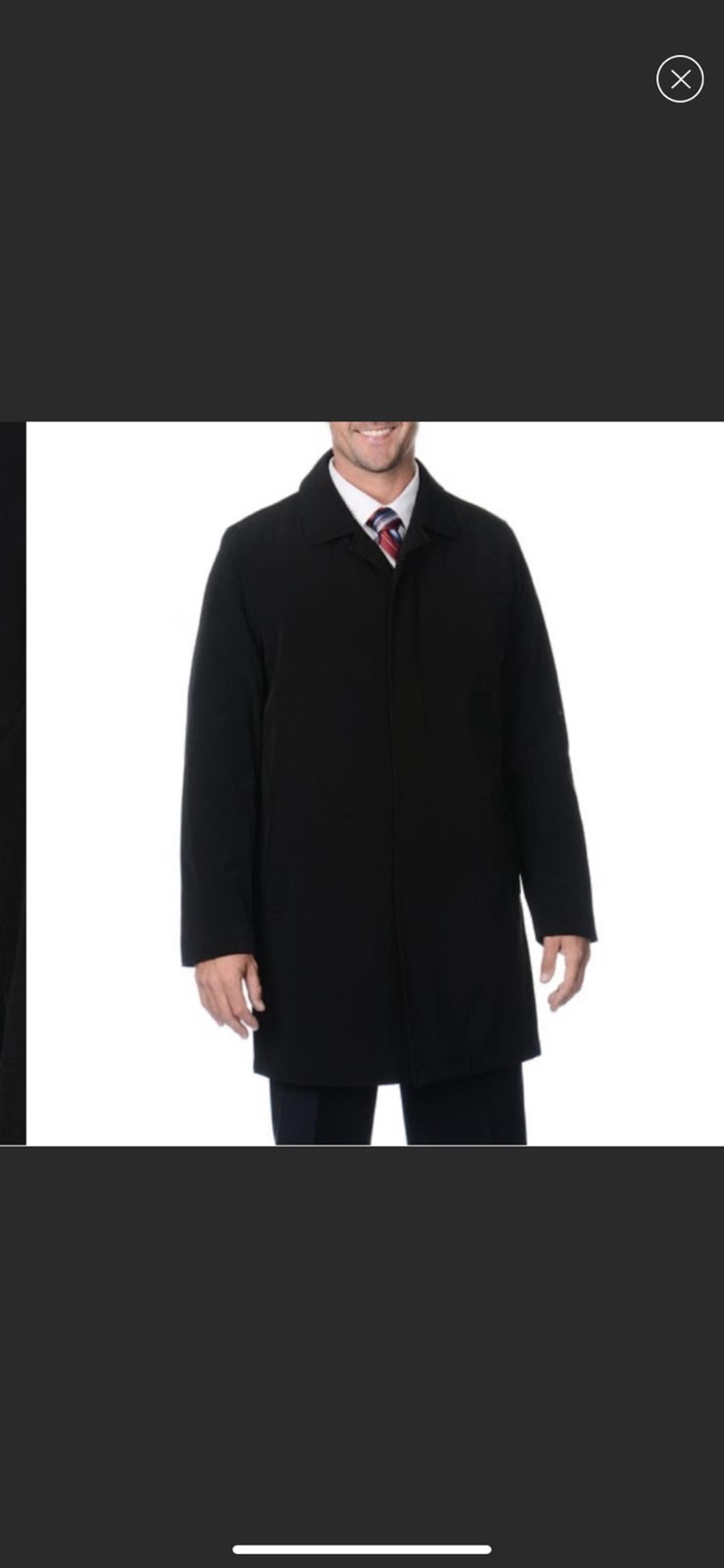 Kenneth Cole Men’s Black Fit Raincoat