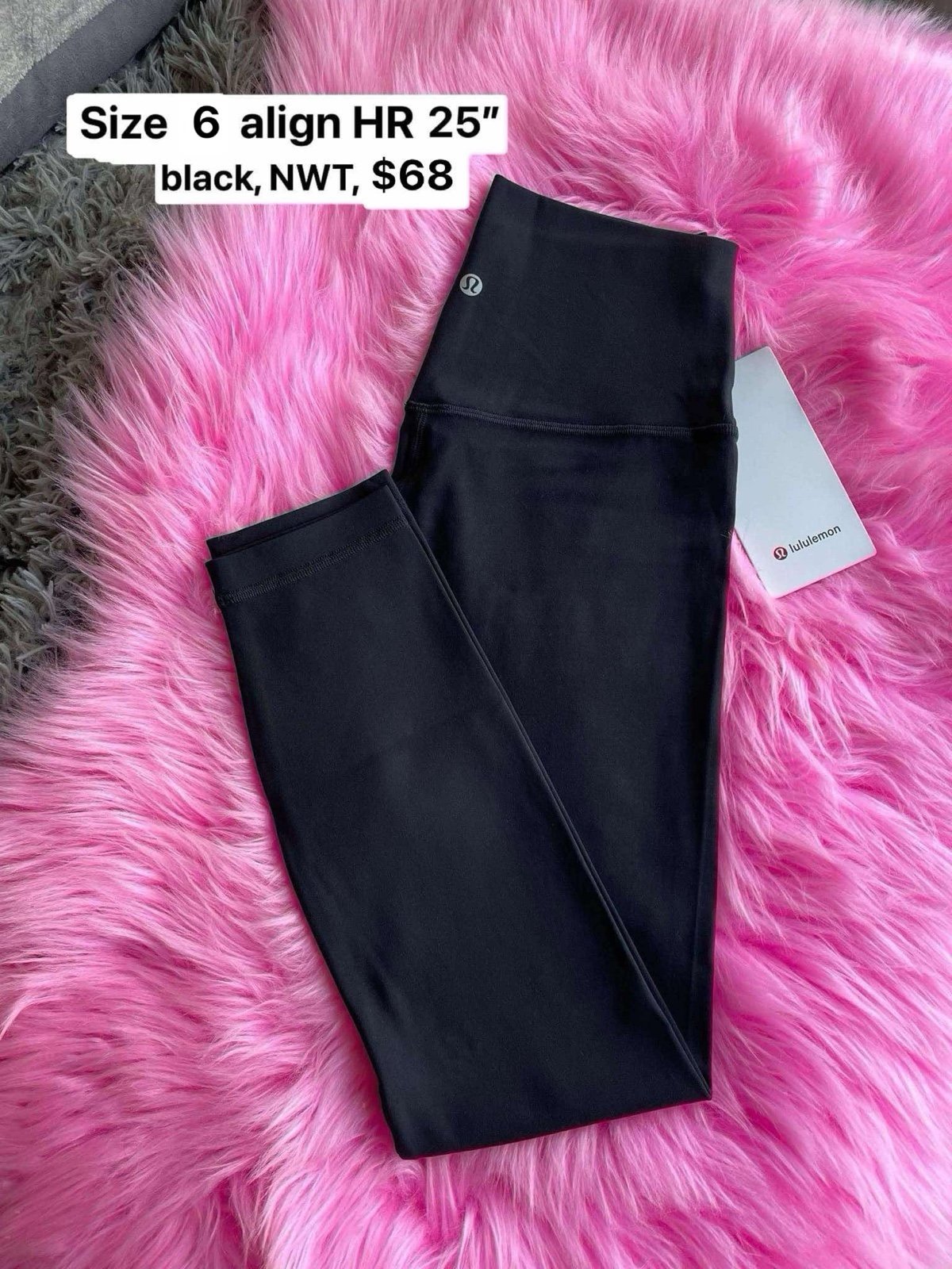 Lululemon 2 pairs of size 6 align black