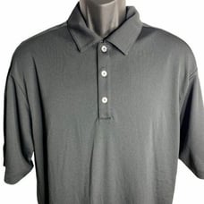 Nike Golf Tech Sport Dri Fit Polo Shirt XL Black 3 Button Short Sleeve Collar