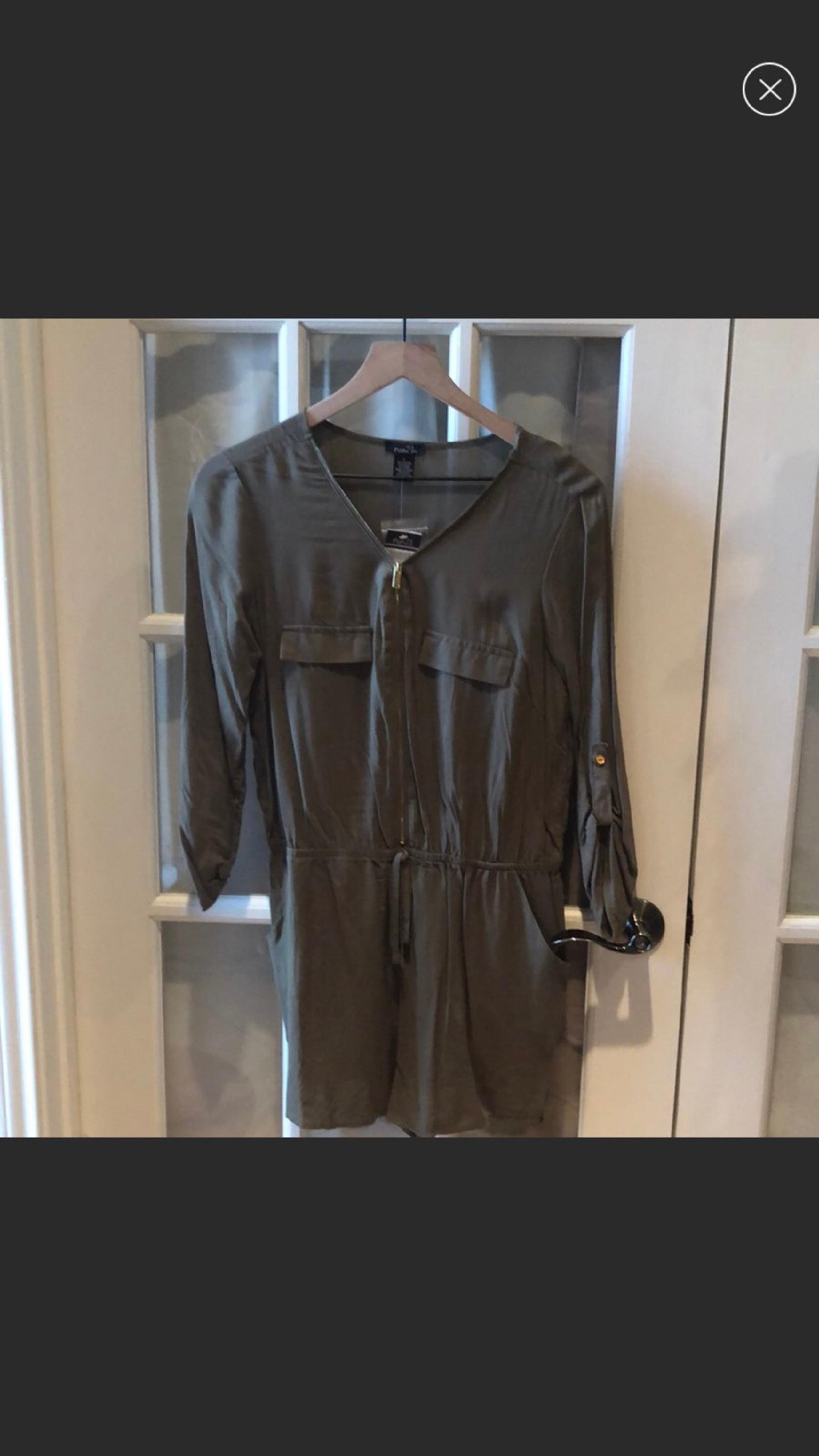 Rue21 womens romper with gold zipper and details in size large