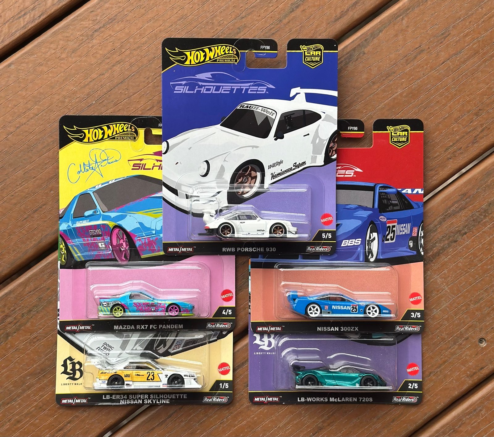 Hot Wheels Car Culture Silhouette - SET OF 5