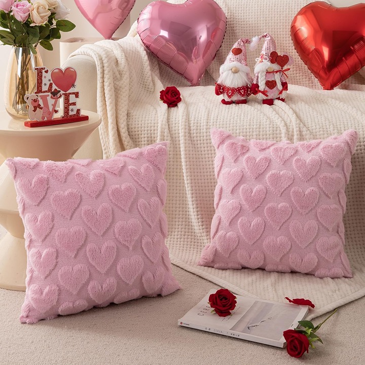 Valentines Pillow Covers 18x18 inch Set of 2 Valentines Day Decoration