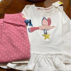 Boden two piece set bird floral