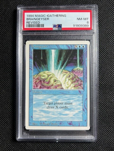1994 MTG Magic the Gathering Revised BRAINGEYSER PSA 8 NM-MT Blue Rare