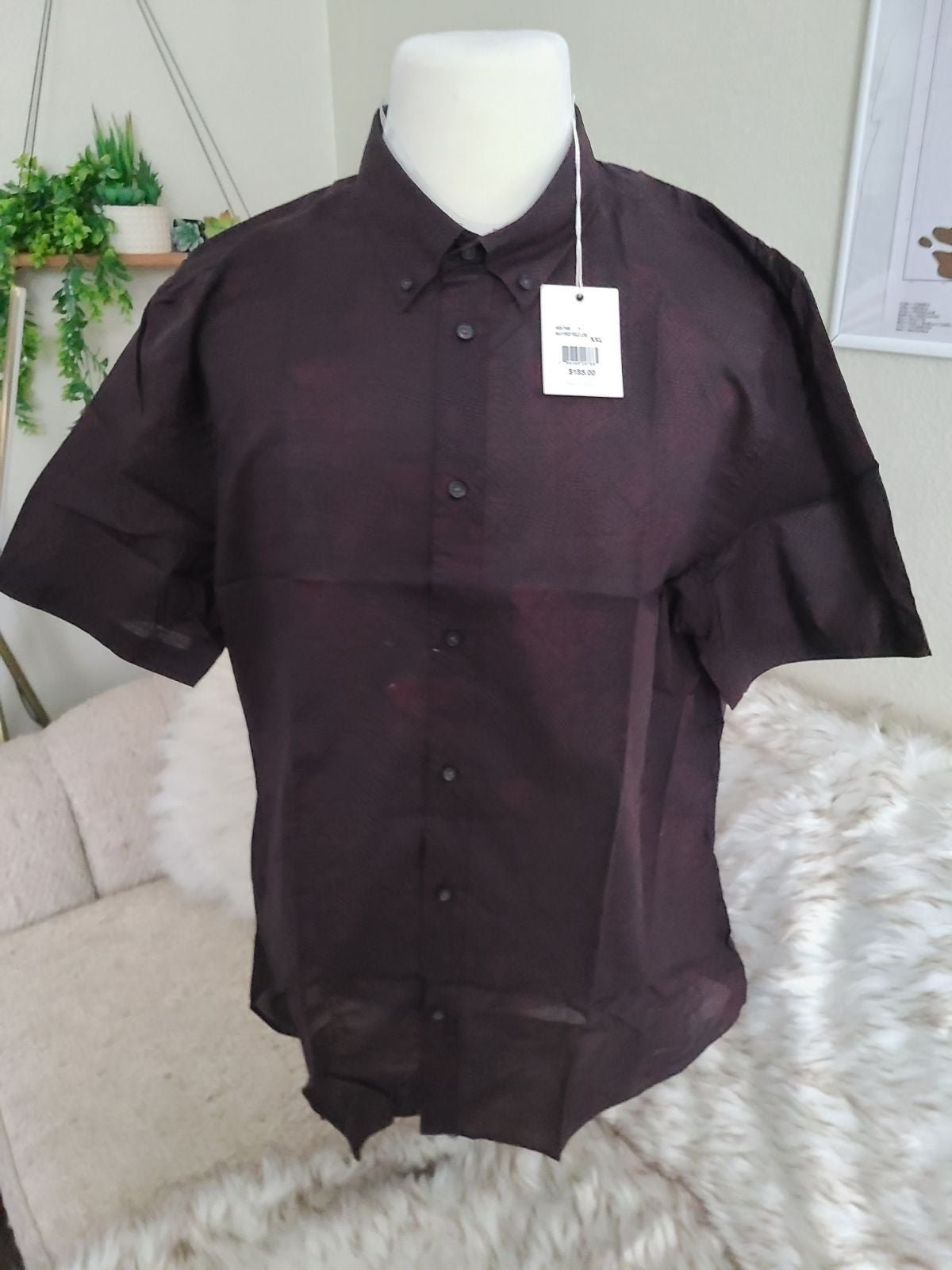 Billy Reid Printed SS Button Down NWT