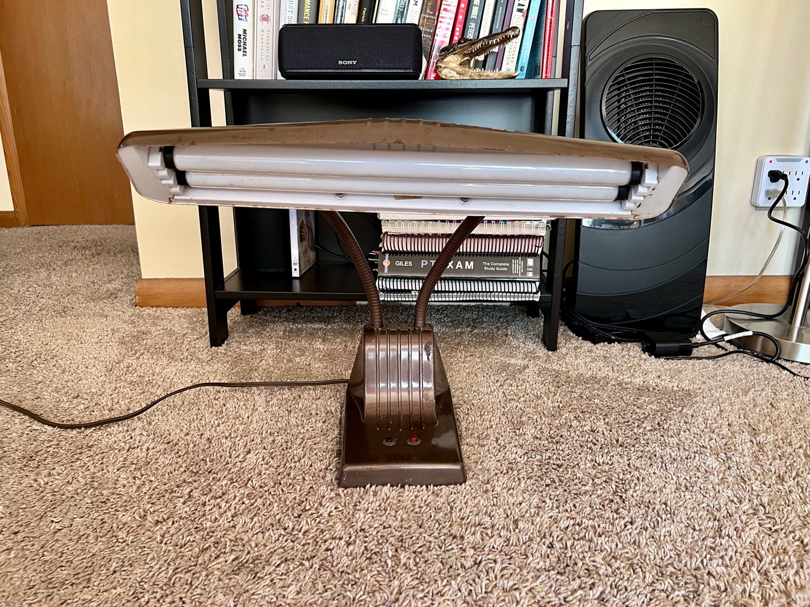 1950 Vintage Metal Office Table Lamp