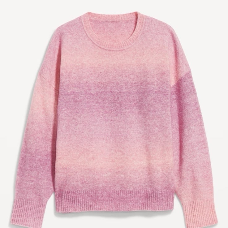 NWT OLD NAVY Cozy Ombré Sweater Color: Pink Ombré Product Details crew neck long