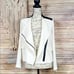 Revolve | Generation Love White & Black Faux Leather Trim Moto Style Jacket