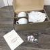 KWANGJUYO Migak-Series Matte White Asian Tea Cup And Saucers Pair Set