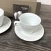 KWANGJUYO Migak-Series Matte White Asian Tea Cup And Saucers Pair Set