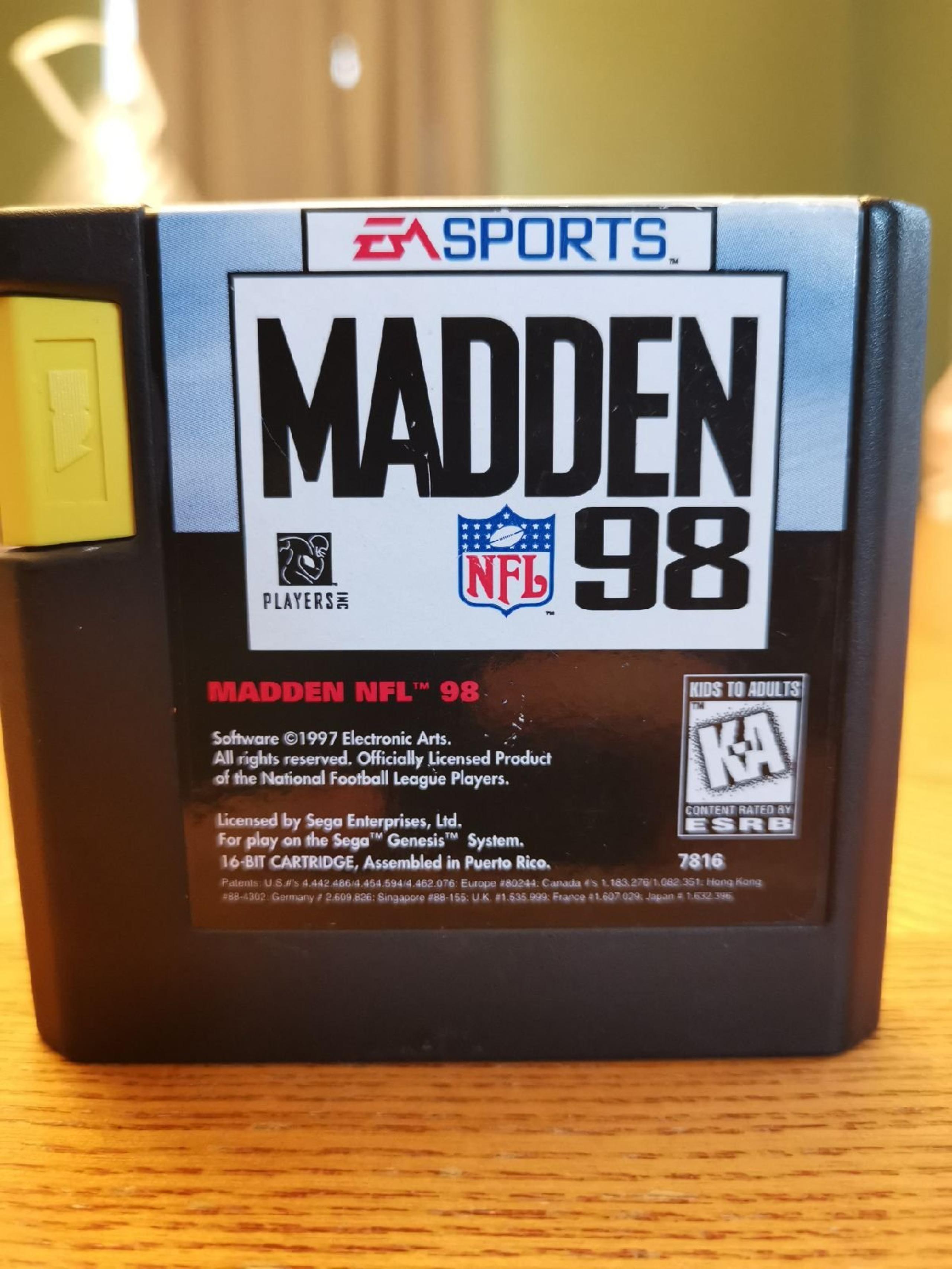Madden 98 Sega Genesis