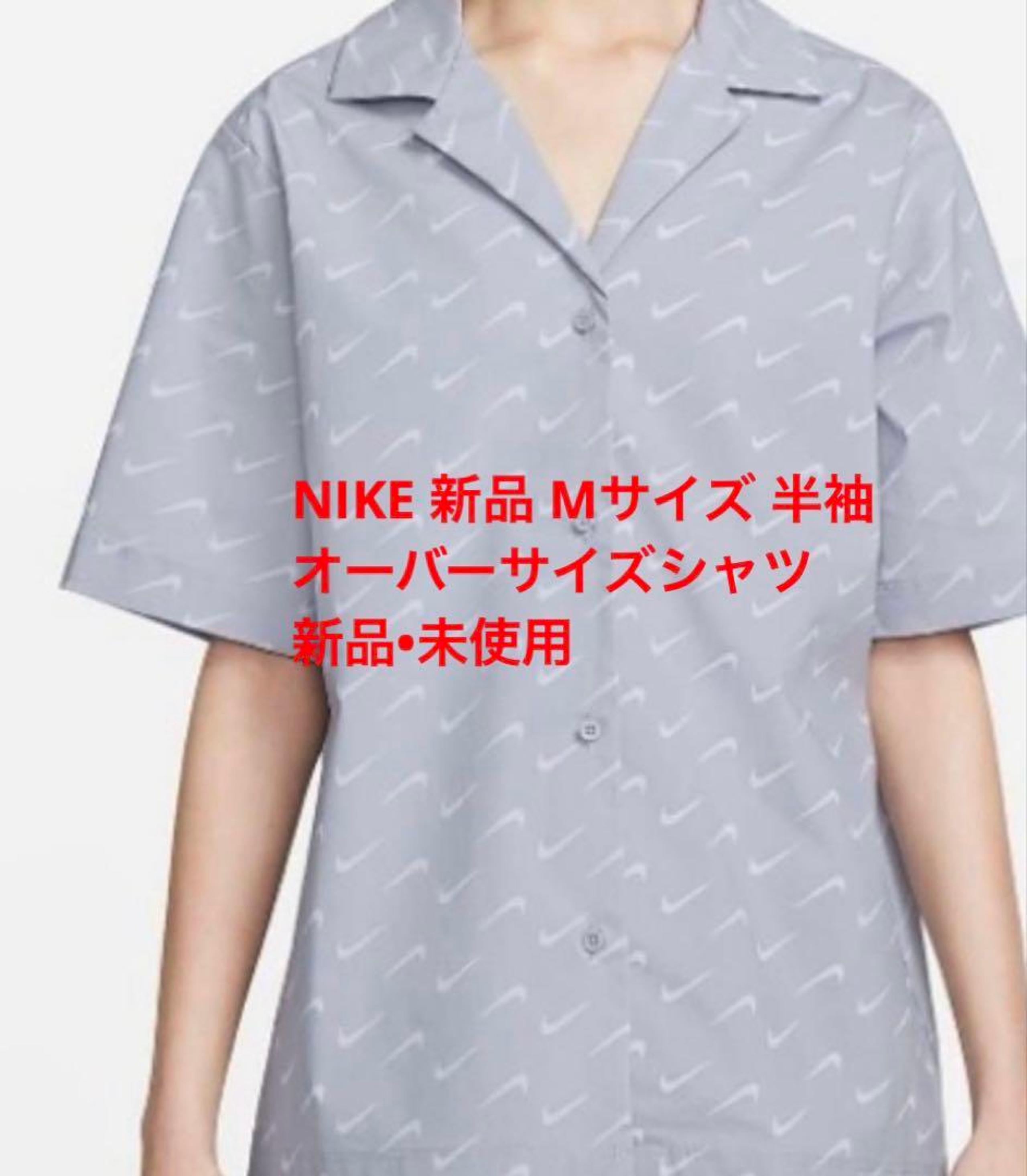 NIKE New Women's Open Collar Shirt Short Sleeve Nike T-shirt Blouse M Size