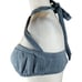 R WeWoreWhat Women's Storm Blue Wide Rib Stretch Tie Halter Bra Top NWT Size S