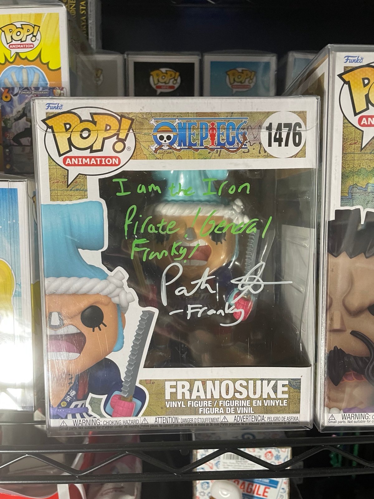 SIGNED Funko Pop! Vinyl Super 6 in: One Piece - Franosuke 1476 MINT w Protector