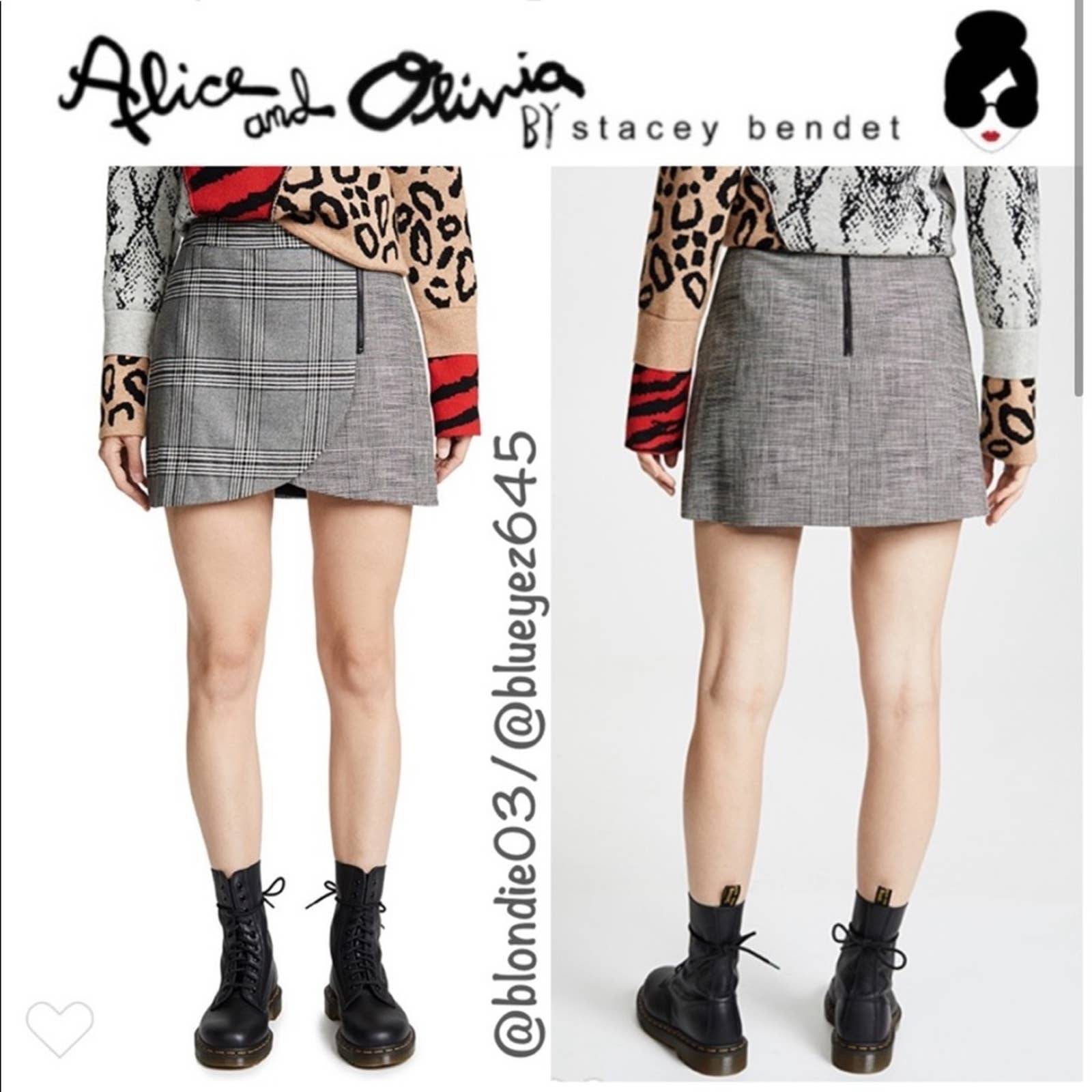 Alice + Olivia “Lennon” overlap mini skirt 10