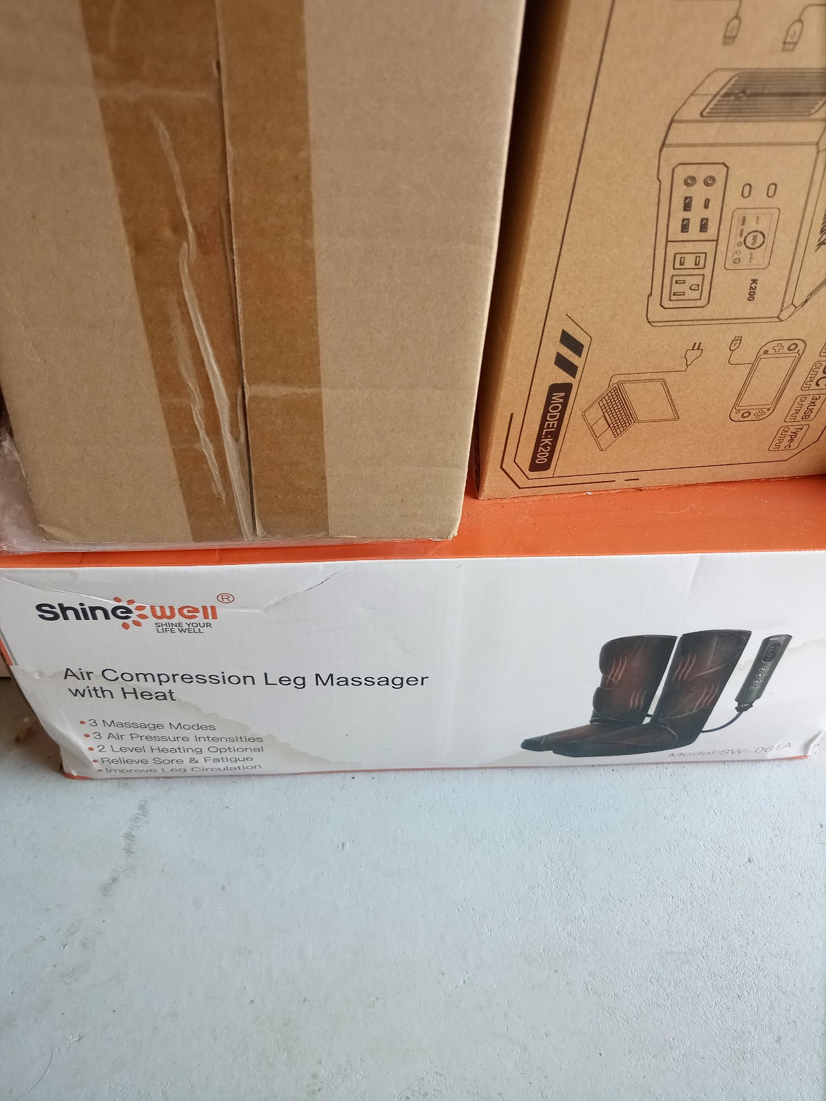 SHINE WELL Leg Massager for Circulation and Pain Relief, Leg Compression Massage
