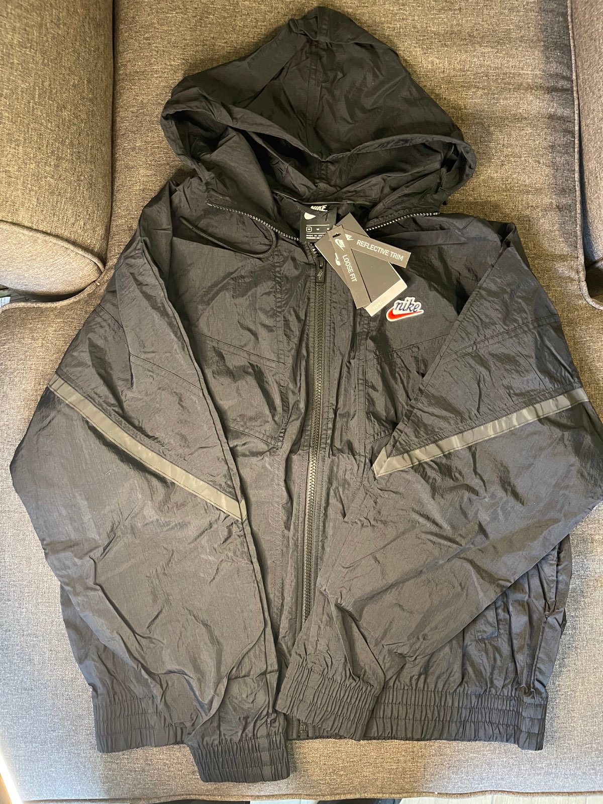 Nike water repellent jacket with reflect